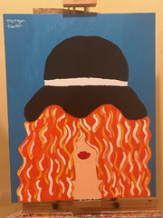 Lady-In-Black-and-White-Hat