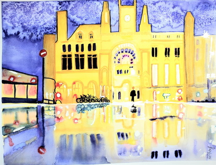 Antwerp-Central-Station-in-Rain